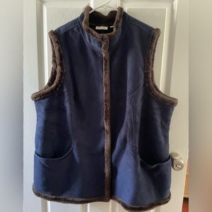Denim & Co Navy Blue vest 2X